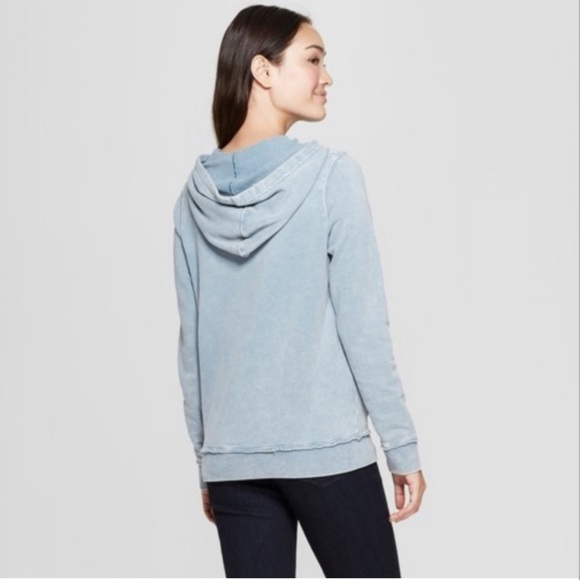 Junk Food Peace Sign American Flag Sweatshirt Long Sleeve Distressed Hoodie L - Picture 8 of 11